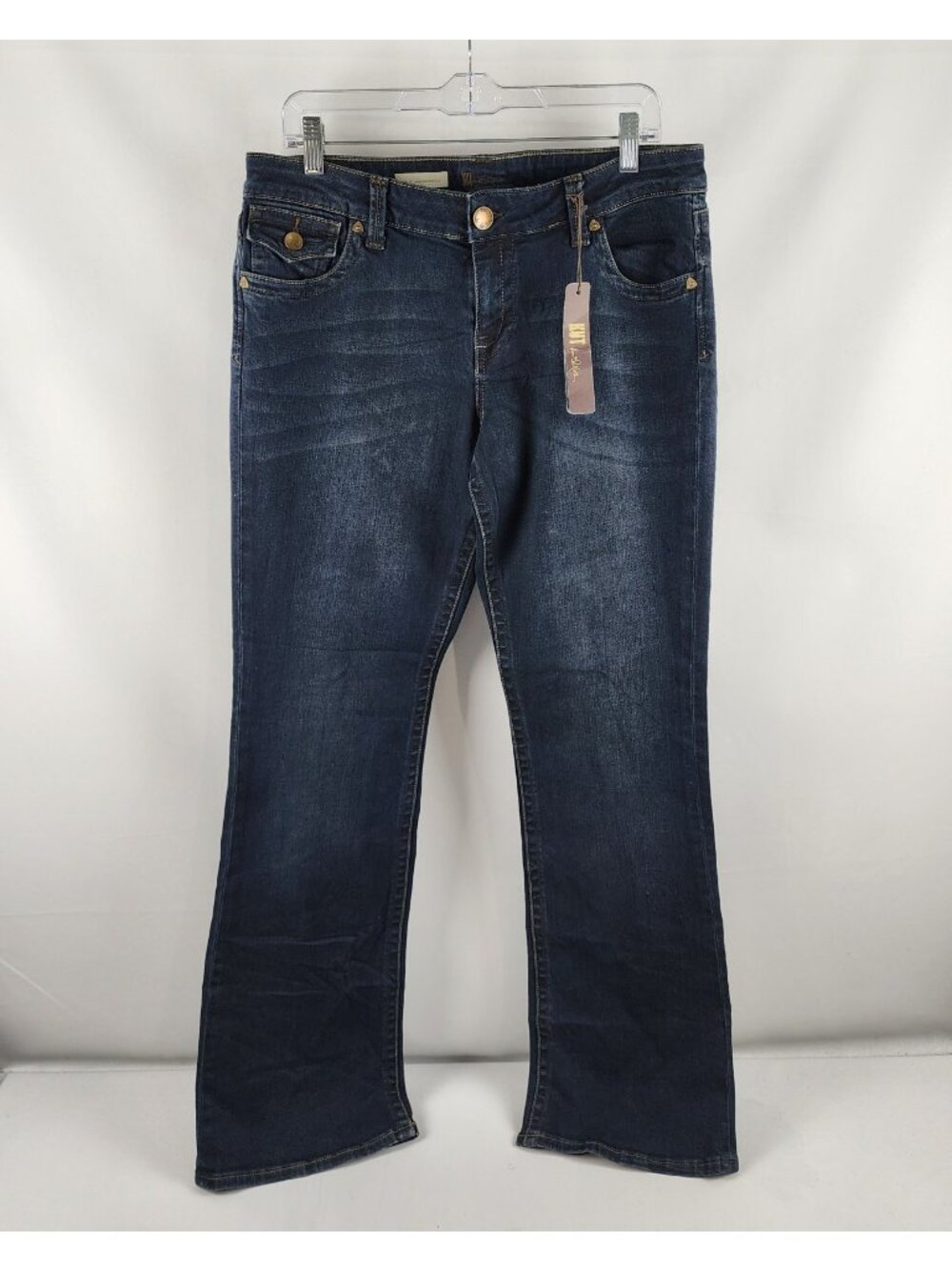 Kut From The Kloth Jeans Womens 12 Blue Natalie High Rise Bootcut (34x34) NWT